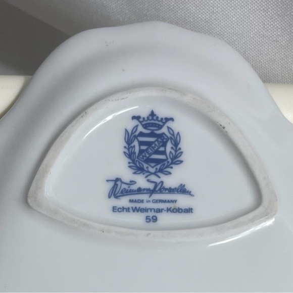 Vintage and Rare Echt Weimar- Kobalt 59 Elegant Gold and Blue Table Dish - Picture 8 of 8